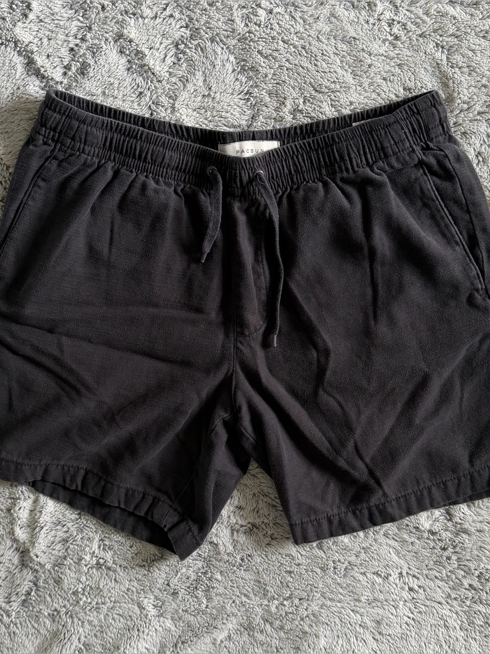 PacSun Volley Shorts Drawstring Elastic Waist Men’s Med Black Casual Skate Surf